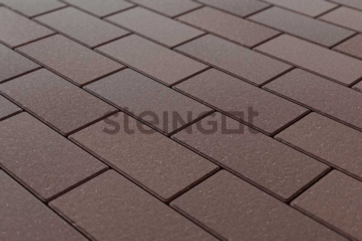Тротуарная плитка Staingot Брусчатка "200х100х60" Темно-коричневая